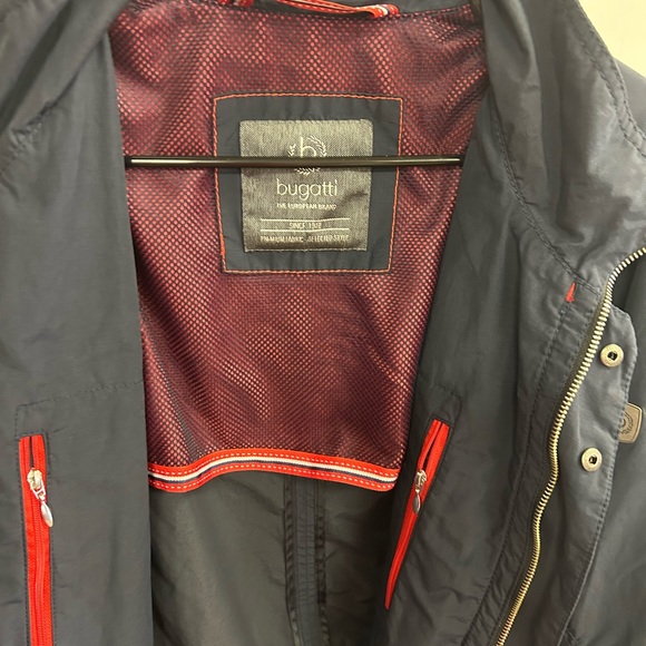 BUGATTI MEN WIND BREAKER FALL JACKET ZIPPER CLOSURE SIX POCKETS - Picture 8 of 8